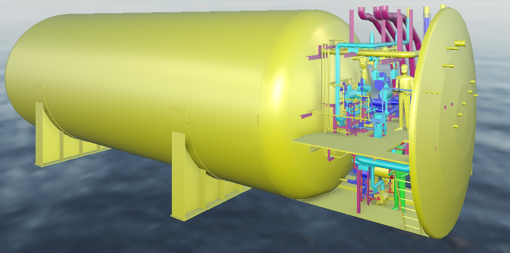 TCS tank 3D rendering